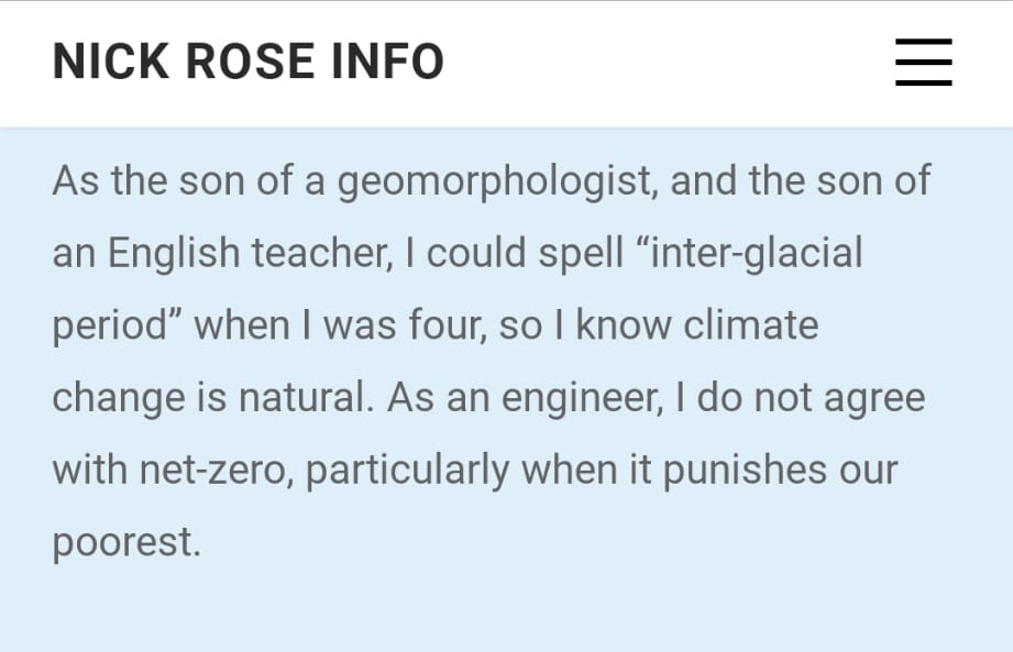 New Tory Norwich North candidate denies human-caused climate change. This in a week when floods caused devastation around the country. Where do they find them?! @Conservatives need to reselect and find a candidate who understands what climate change is. nickrose.info/nnca.html