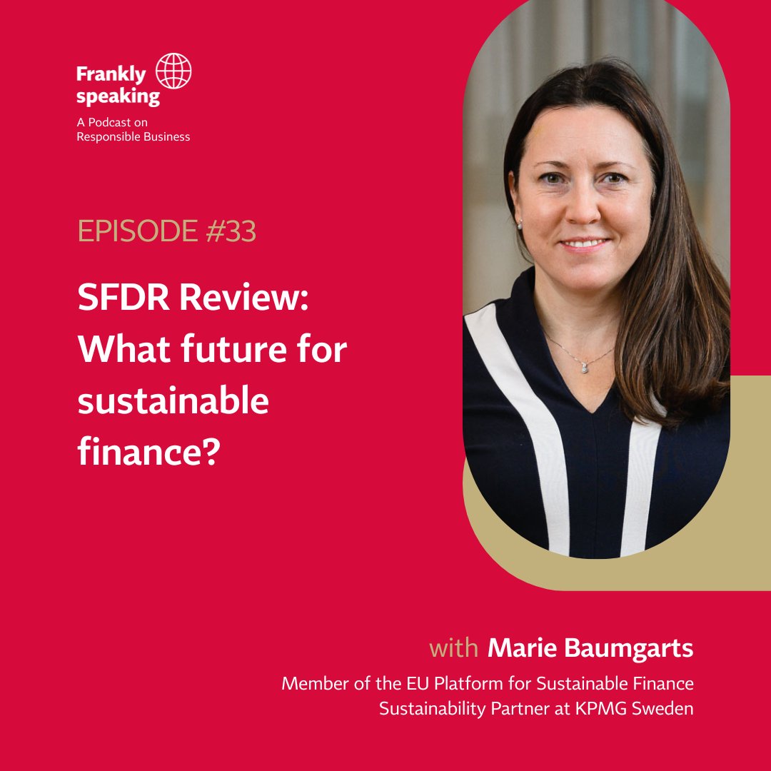 Responsible Companies | Frank Bold (@purposeofcorp) on Twitter photo 🌱 📈 What is the future for #SustainableFinance?
In #FranklySpeaking this week, <a href="/richardhowitt/">Richard Howitt</a> Howitt talks to <a href="/MBaumgarts/">Marie Baumgarts</a>, member of the EU Platform for Sustainable Finance and sustainability partner at <a href="/KPMGSweden/">KPMGSweden</a> , about what has been achieved & what needs to happen next. 🌱 📈 What is the future for #SustainableFinance?
In #FranklySpeaking this week, <a href="/richardhowitt/">Richard Howitt</a> Howitt talks to <a href="/MBaumgarts/">Marie Baumgarts</a>, member of the EU Platform for Sustainable Finance and sustainability partner at <a href="/KPMGSweden/">KPMGSweden</a> , about what has been achieved & what needs to happen next.
