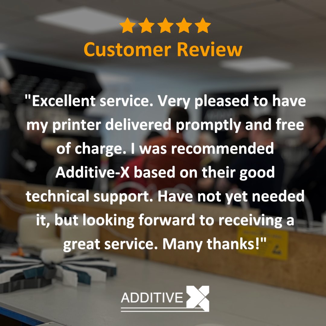 Additive-X (@additive_xltd) on Twitter photo ⭐Check out this lovely 5-star review!
We absolutely love hearing that our customers are happy with our service and our technical support!
Get in touch👉 on 01765 694007 or by emailing team@additive-x.com
#reviews #happycustomers #customerservice ⭐Check out this lovely 5-star review!
We absolutely love hearing that our customers are happy with our service and our technical support!
Get in touch👉 on 01765 694007 or by emailing team@additive-x.com
#reviews #happycustomers #customerservice