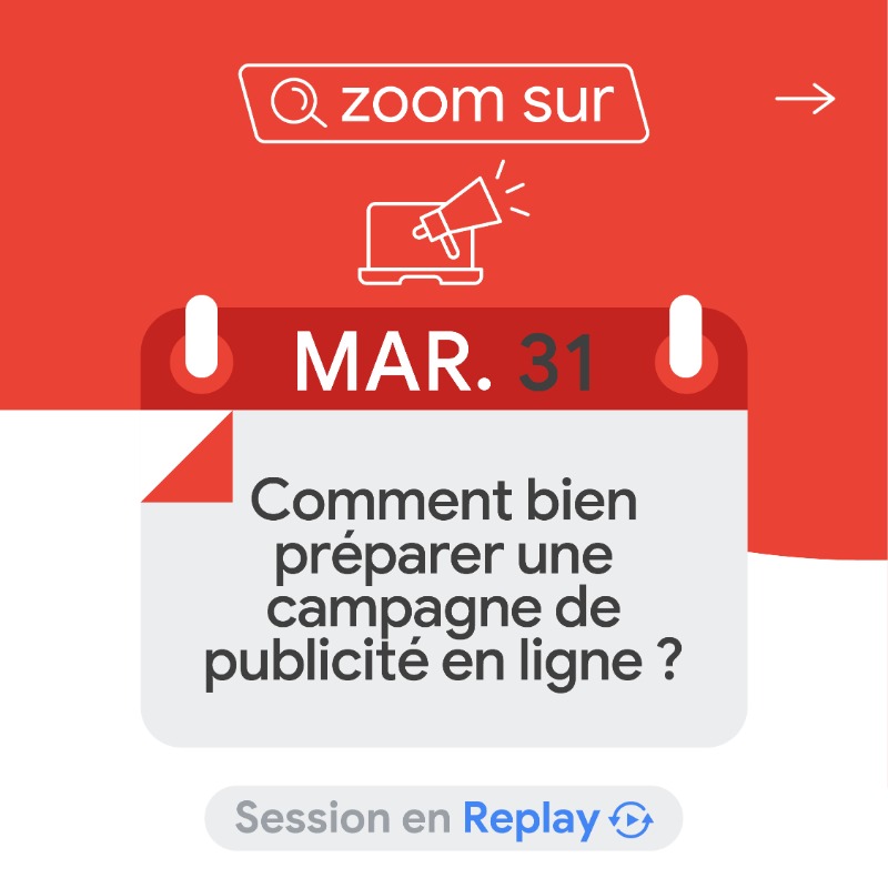 GoogleEnFrance's tweet photo. En route pour une nouvelle semaine avec les #GoogleAteliersNumériques 👇

💻 Réussissez votre campagne de pub en ligne comme un pro.
🔍 Découvrez le fonctionnement de Google Search Console !
📈 Passez au niveau supérieur avec une stratégie de référencement naturel expert.