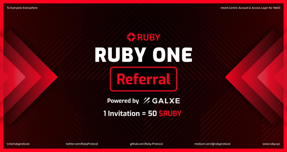 Coinrainmakers's tweet photo. 🔴💫#RubyOne Referral Program
🚀⏬️⏬️ https://t.co/OJrNRkzXkf

🔴🎯Important Steps
1️⃣ Sign in RubyOne
2️⃣ Get your referral link
3️⃣ Invite &amp; refer to earn 50 $RUBY
4️⃣ Claim RubyOne Referral #OAT
https://t.co/rNEMEvamHu

#Airdrop #AirdropCrypto #Crypto #cryptocurrency #bnb https://t.co/Mzd8fwbJaN