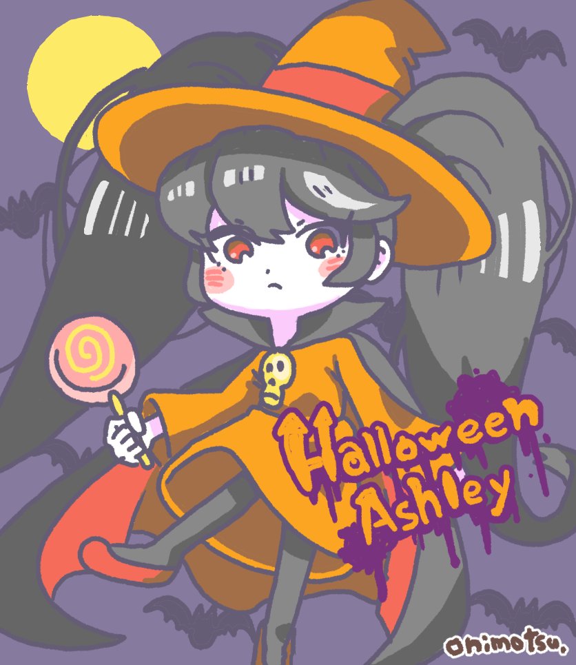 1girl hat candy food solo witch hat twintails  illustration images