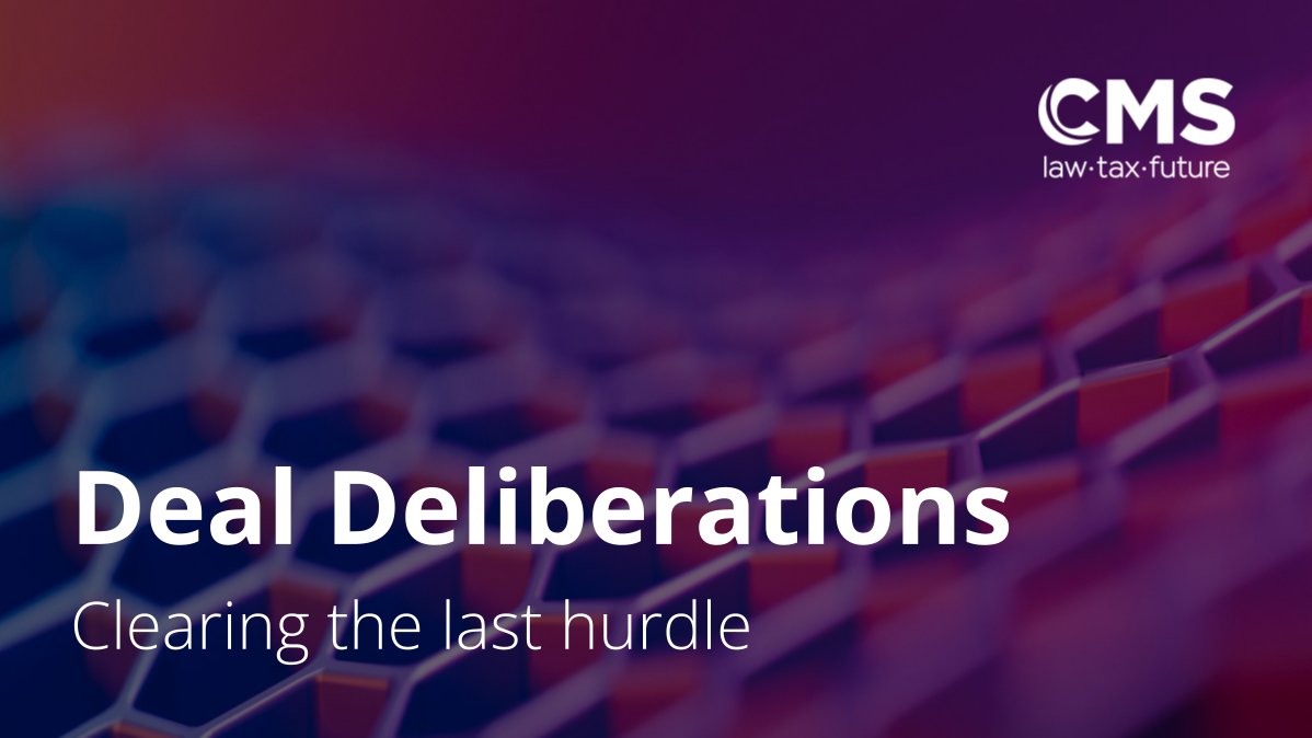 The success of PMI can make or break a deal.

This article looks at the PMI process and how it can help acquirers maximise the value of a deal.

Explore it here: cms.law/en/gbr/publica…

#CMSlaw #DealDeliberations #CMScorporate #mergersandacquisitions #postmergerintegration
