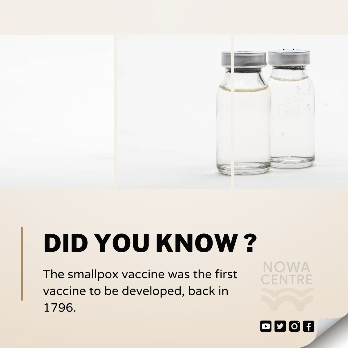 nowacentre's tweet photo. 1/ Smallpox was one of the most feared and deadly diseases in human history, killing millions of people over the centuries. But did you know that the first vaccine ever developed was by a British doctor?  #VaccineFacts #NowaCentre https://t.co/xwz4JAAZ8V
