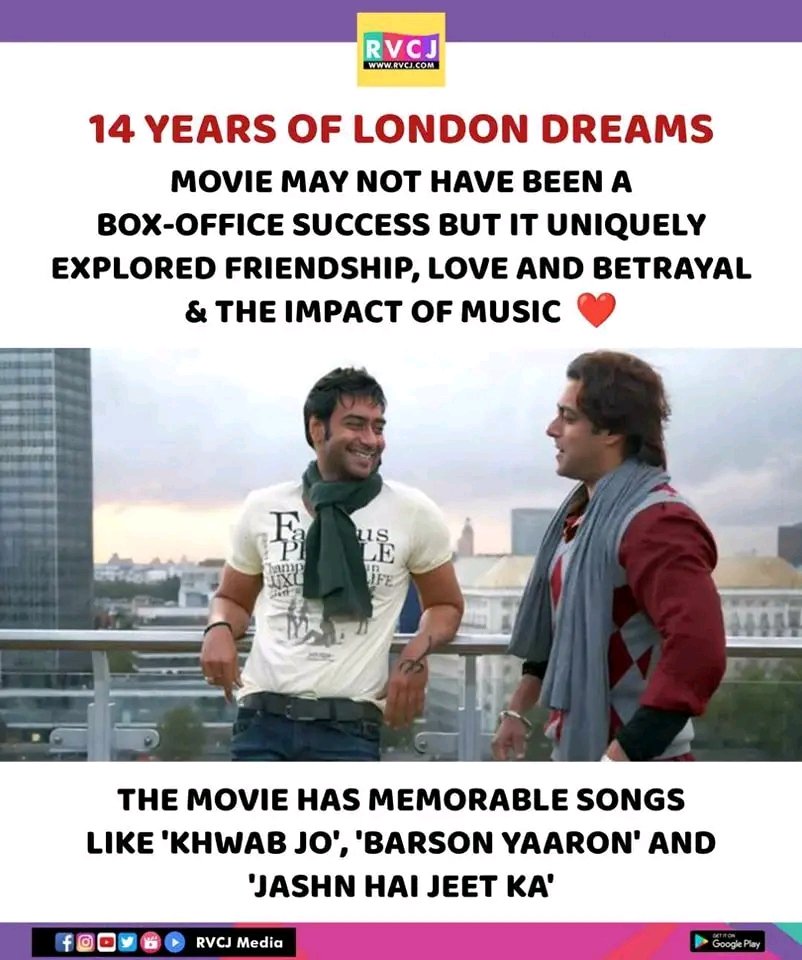 14 years of London Dreams

@ajaydevgn 
@BeingSalmanKhan 

#rvcj #rvcjinsta #SalmanKhan #AjayDevgn #londondreams