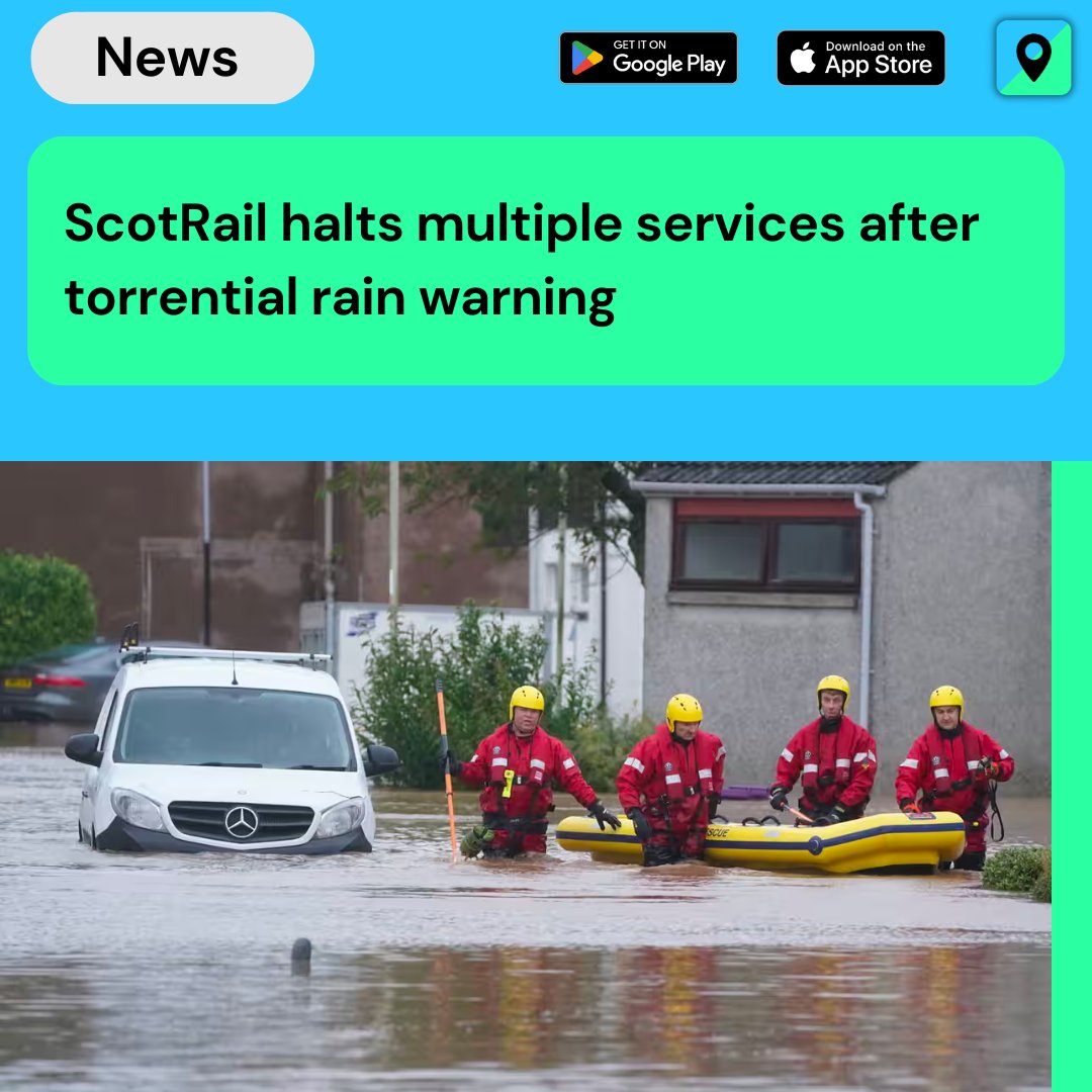 The Met Office warning covers Aberdeen, Aberdeenshire, Angus, Dundee, Perth and Kinross, most of which experienced prolonged downpours that caused disruption for residents last week. ScotRail services from Glasgow and Edinburgh to Aberdeen and Inverness have been suspended