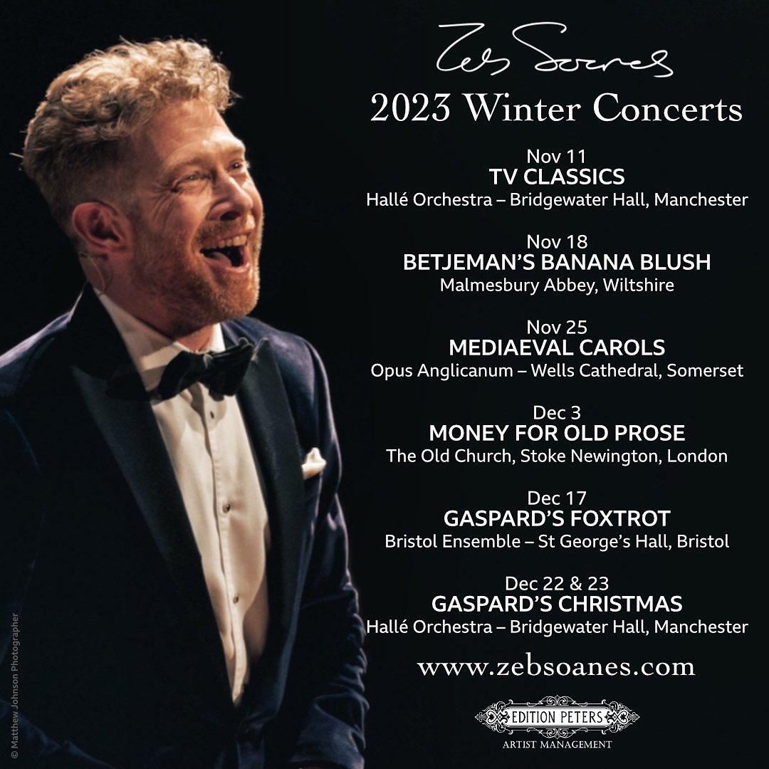 Coming to a concert hall or cathedral this winter. TICKETS 👉🏻 zebsoanes.com/events