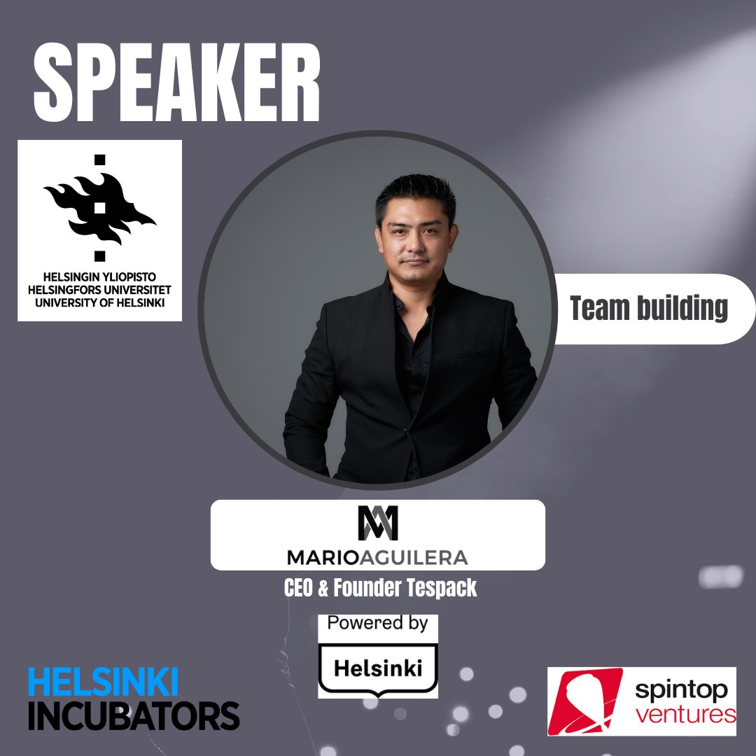 Exciting news! I'll speak at the <a href="/helsinkiuni/">University of Helsinki</a> on team building, on November 5th, 2023, at 5pm. Join us to explore team-building strategies and win a prize from #SpintopVentures. Over 130 people attending! #TeamBuilding #HelsinkiUniversity #Innovation