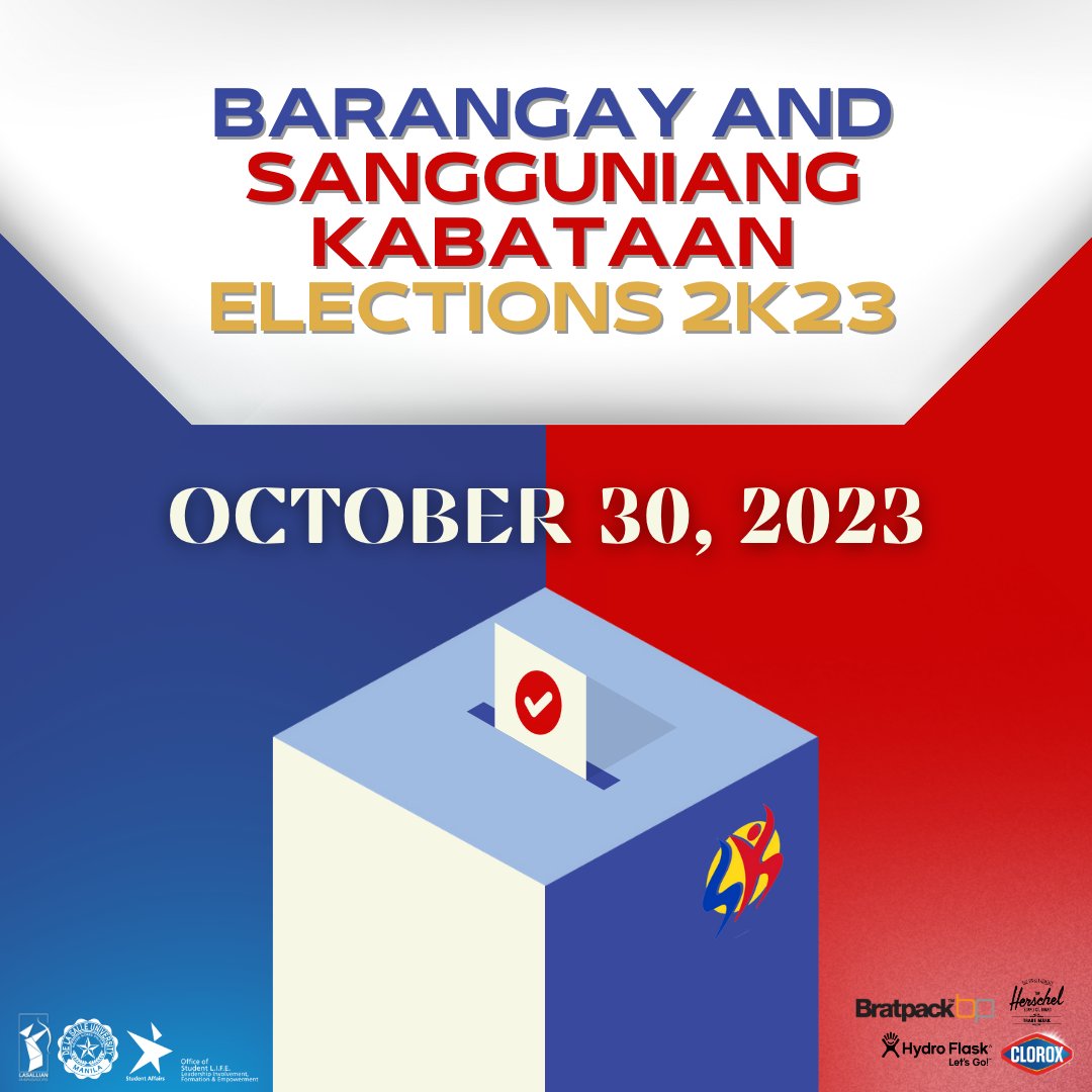 DLSU_LAMB's tweet photo. Today is the day to make a difference! 🗳️

Step out and vote in the Barangay and Sangguniang National Elections. Your choice, your voice! Let's shape the future of our community together.

#BSKElections2023
#LAmb2K23 
#BolderLAmb2K23

Pub and Caption created by: Alexis Cosue https://t.co/MykDiQJiTo