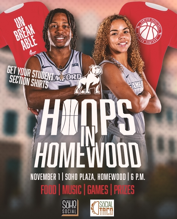 Mark your calendars for Wednesday night, Homewood 👀 

Samford is bringing the court to us 🏀 Join us on the plaza for HOOPS IN HOMEWOOD. Let's have some fun, shall we? 

#BeSocial