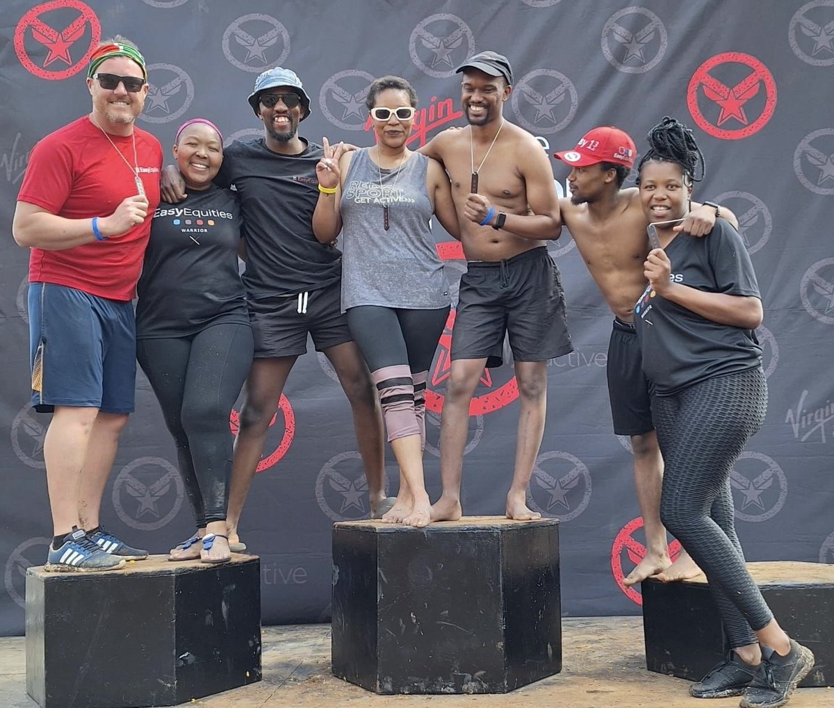 EasyEquities's tweet photo. Super proud and grateful for our amazing #EasyEquities squad!

Our Client Engagement Team conquering obstacles together like champs at this weekends @thewarriorrace

#BeBrave #StrongerTogether #ObstacleCourseRacing  

https://t.co/LP6qI3g3p8 | #VirginActiveWarriorRace https://t.co/nrjy3VZOVU