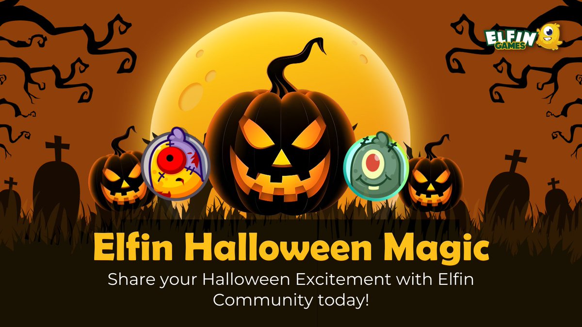 ElfinGames's tweet photo. 🎃 Trick or treat? 

What's your go-to Halloween treat that you can't resist, or your favorite trick to play on this spooky night? 

Share your Halloween traditions with us! 🍬🎃👇 #HalloweenFun #ElfinKingdom #crypto #Halloween https://t.co/8VEXSuPAXd