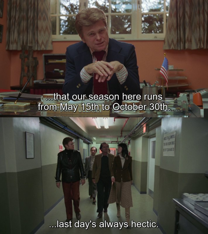 CineCalendar's tweet photo. Oct 30th - The Overlook Hotel closed it's doors after the summer season. Jack Torrance and his family arrived, to look after the place over the winter.

📽️📅 The Shining (1980) #TheShining https://t.co/v5uLO0DkMt