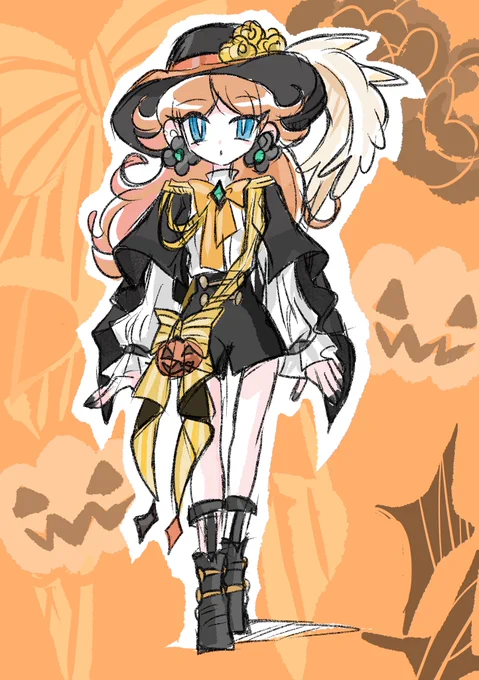 ひろプリつばさのハロウィン衣装コスプレ #PrincessDaisy #デイジー姫らくがき  #イラスト #superMario #Halloween #夕凪ツバサ #プリキュア