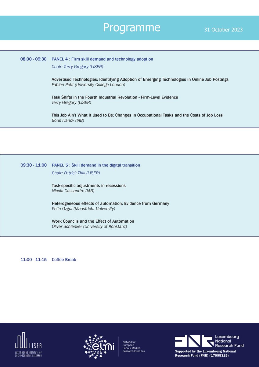 LISER_LM's tweet photo. 📣 Kick-off of the Intl Conference: "Skills for the Future: Navigating the #Digital, #Green &amp; #SocialTransitions in European Labour Markets"

🇪🇺 The 2 day event has gathered leading national &amp; international scholars in social sciences.

🔗Event details: https://t.co/kHsYyd72GS https://t.co/CWQ3UIUmqs