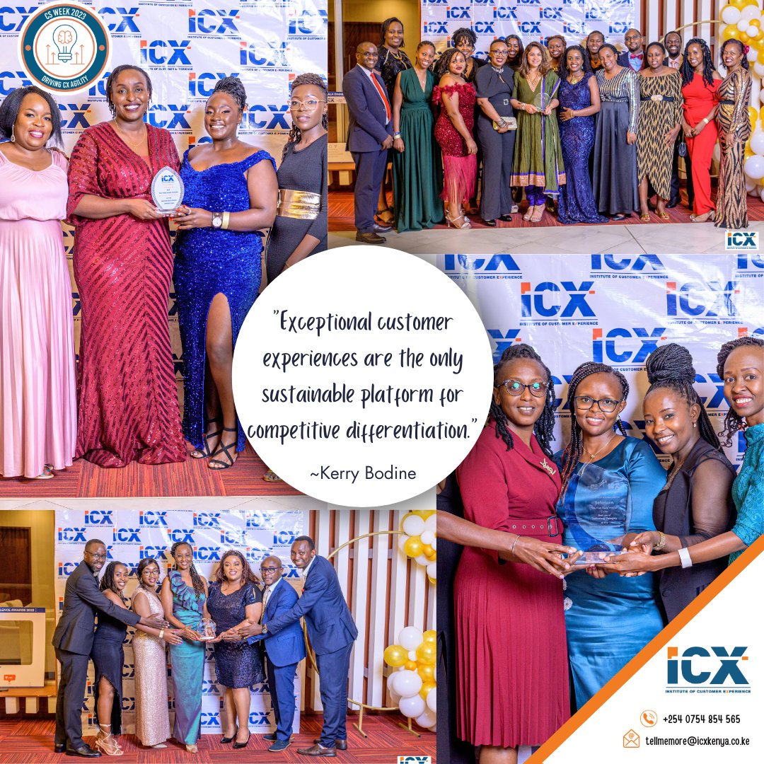 icx_kenya's tweet photo. “Exceptional customer experiences are the only sustainable platform for competitive differentiation.” ~Kerry Bodine
#DrivingCXAgility
#MondayMotivation #CSWeek2023 #SEAards2023 #CSWeekGalaDinner https://t.co/nf9NfYI4jl