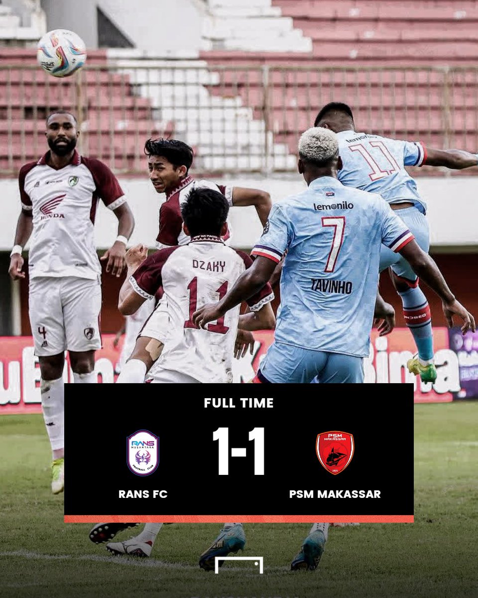 GOAL_ID's tweet photo. Ambisi RANS Nusantara FC untuk mengakhiri putaran pertama di posisi kedua harus pupus setelah PSM Makassar mencetak gol penyeimbang kedudukan melalui Kenzo Nambu.

📷: RANS FC

#RANSFC #PSM #Liga1 https://t.co/gH3Yh7C11G