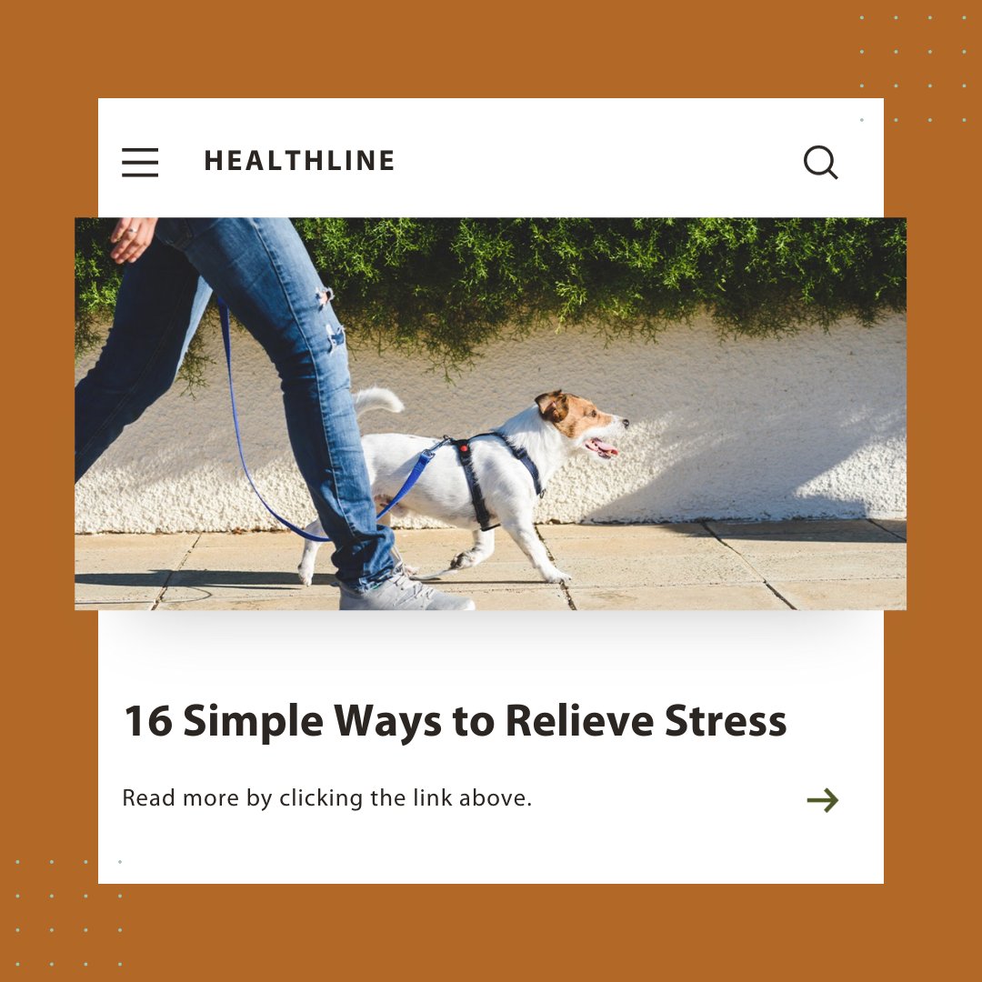 Struggling with stress and anxiety? Check out these 16 Simple Ways to Relieve Stress: bit.ly/467EJdu #DepressionAwarenessMonth #InternationalStressAwarenessWeek #StressAwarenessWeek