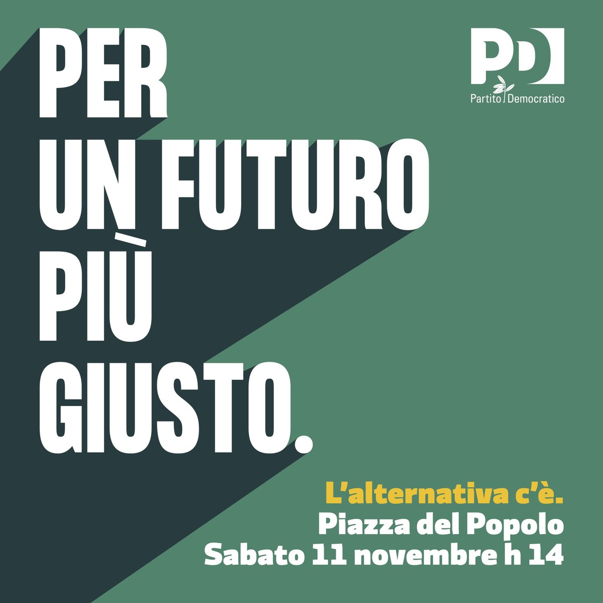 Per un futuro più giusto, l’alternativa c’è. Vi aspettiamo sabato 11 novembre, ore 14:00 in Piazza del Popolo a Roma.