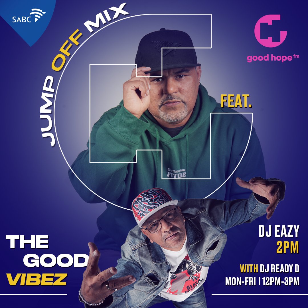 GoodHopeFM's tweet photo. Coming up on #JumpOffMix
@djeazysa is bringing us a fantastic Monday mix!
Enjoy the beats and let the music elevate your mood. 🎶🎧🔥
#capetownsoriginal❤️📻 https://t.co/UTBrFRwPn0