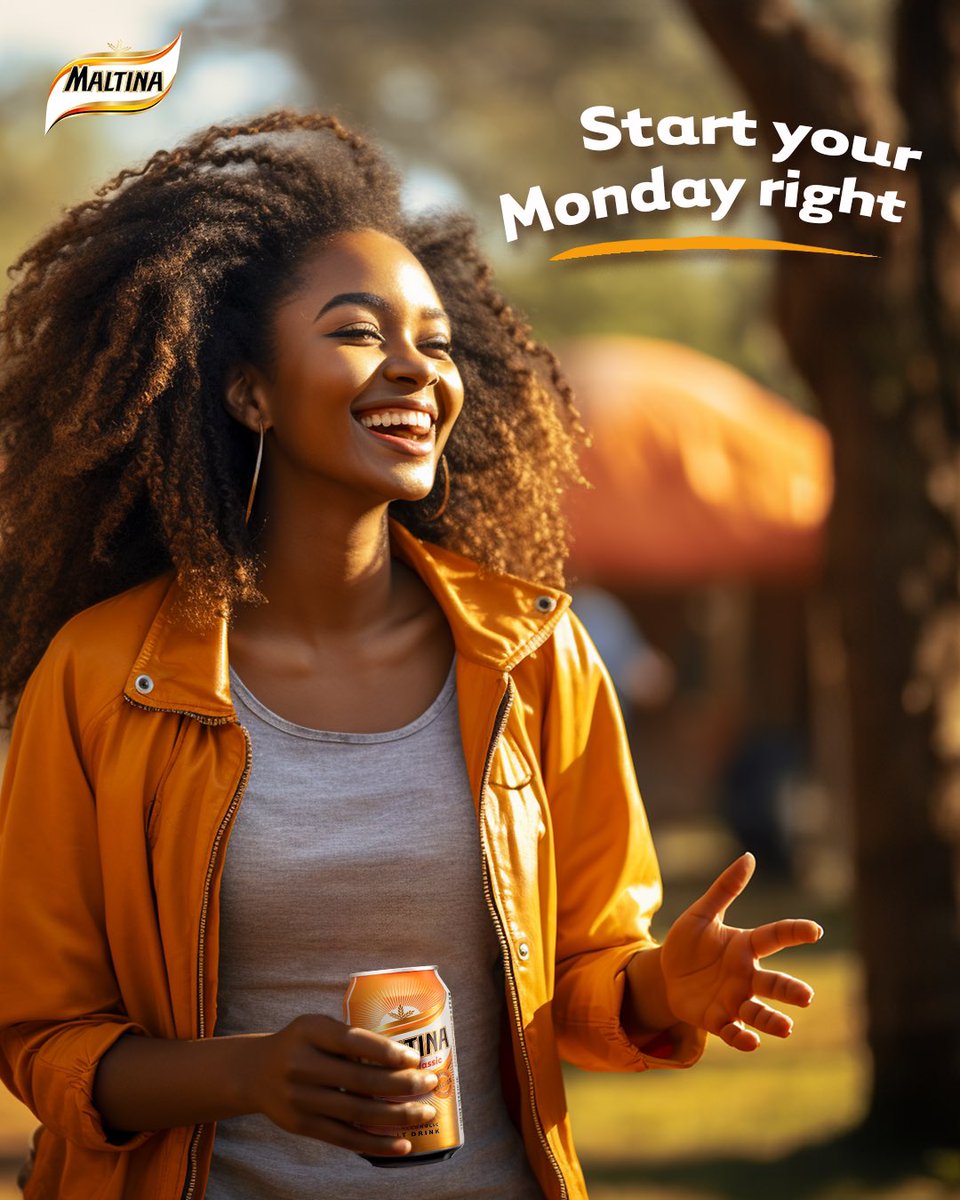 A happy Monday equals a happy week.

Grab a can today. 

#Maltina 
#ShareHappiness