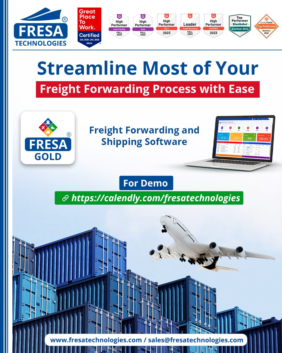 Streamline Most of Your Freight Forwarding Process with Ease

Freight Forwarding and Shipping Software 

For Demo
calendly.com/fresatechnolog…

For more queries please visit below link 👇
fresatechnologies.com/products/fresa…

#fresa  | #shipping | #freight | #trucking | #fresagold