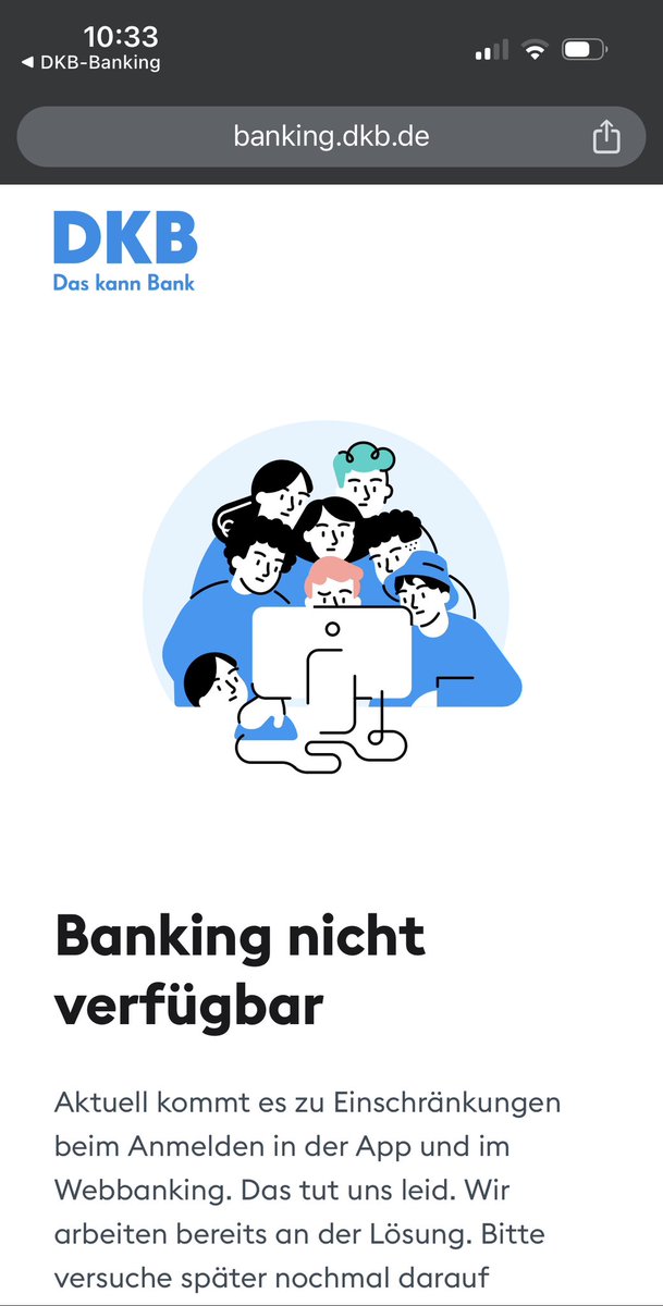 Liebe <a href="/DKB_de/">DKB - Das kann Bank</a> ich denke ihr bekommt die technischen Herausforderungen gelöst. Dennoch wünsche ich mir in Bezug auf so einen Ausfall eine adäquate und transparentere Kommunikation für Betroffene. Ein #blamelesspostmortem im Nachgang wäre ein Anfang 🙏 probiert es aus #sre #devops