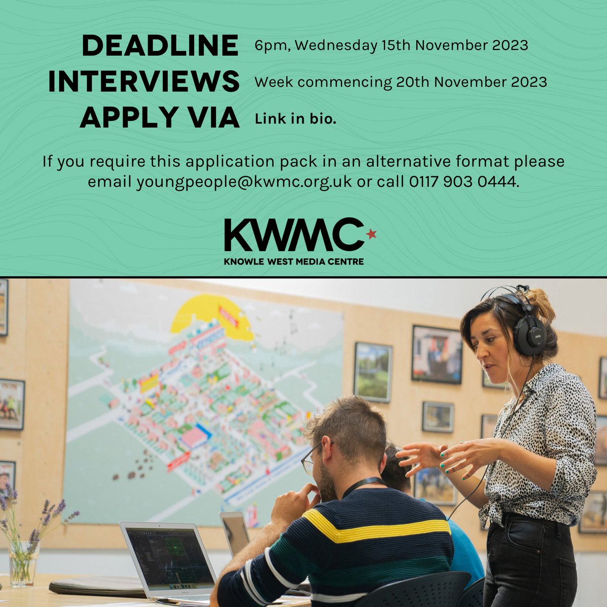 knowlewestmedia's tweet image. (1/2)🚨 New Job Opportunity at KWMC 🚨

Are you 18-25, creative and enjoy introducing other young people to music, technology and art?

We are looking for 2 people to join our inspiring, hardworking and passionate team.

Find more information below...

tinyurl.com/3x8k85j5