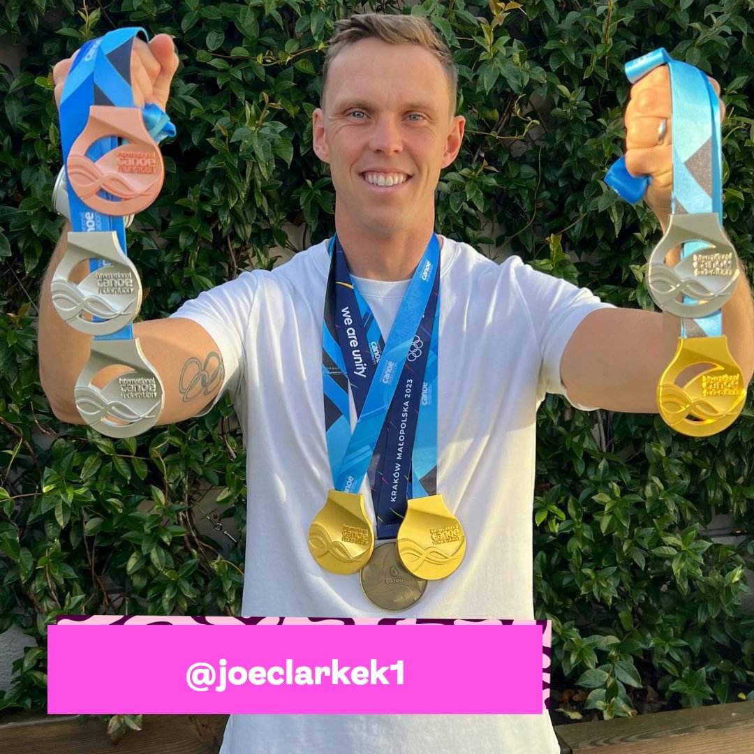 Canoeist Joe Clarke has won all of these medals THIS YEAR 🤯 🥇🥇🥇🥈🥈🥈🥉🥉 Running out of storage space, @joeclarkek1?