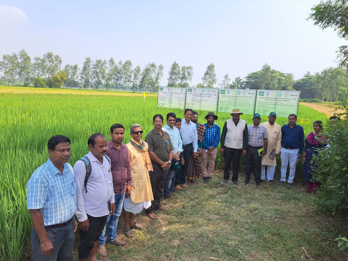 Prof. Pravat Kumar Roul, Vice Chancellor, OUAT visited demonstration area of Direct Seeded Rice plot by IRRI-CSISA Project supported by Dept. of Agriculture & FE, Govt. of Odisha in different area of Puri districts.