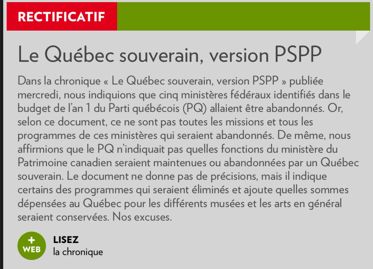Martin_02's tweet image. Je vois que @LP_LaPresse fait son mea-culpa pour la chronique de @MCAuger de mercredi dernier mais sans mentionner son nom, on attend donc les excuses personnelles de Monsieur Auger, merci d’avance !

#polqc #assnat #PSPP