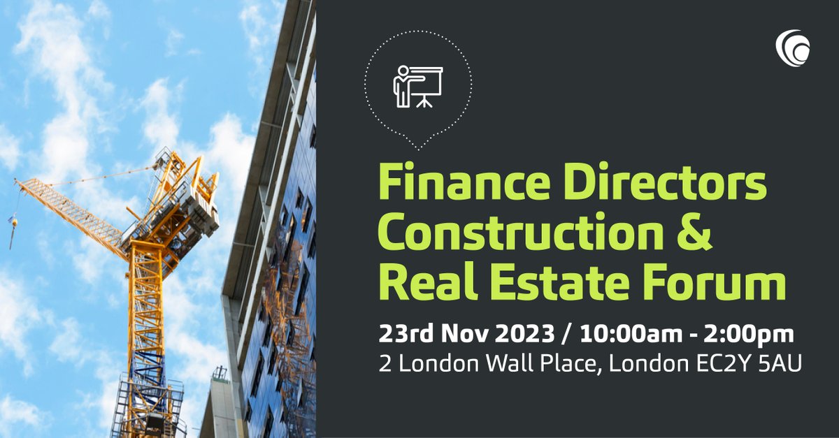 Join us for our upcoming #Construction 🏗️ & #RealEstate 🏢 Forum for Business Owners and #FinanceDirectors on Thursday 23rd November 2023.

Book your place: ow.ly/6YFa50Q21BM

#constructionindustry #buildingindustry #propertydevelopment #propertymanagement #London