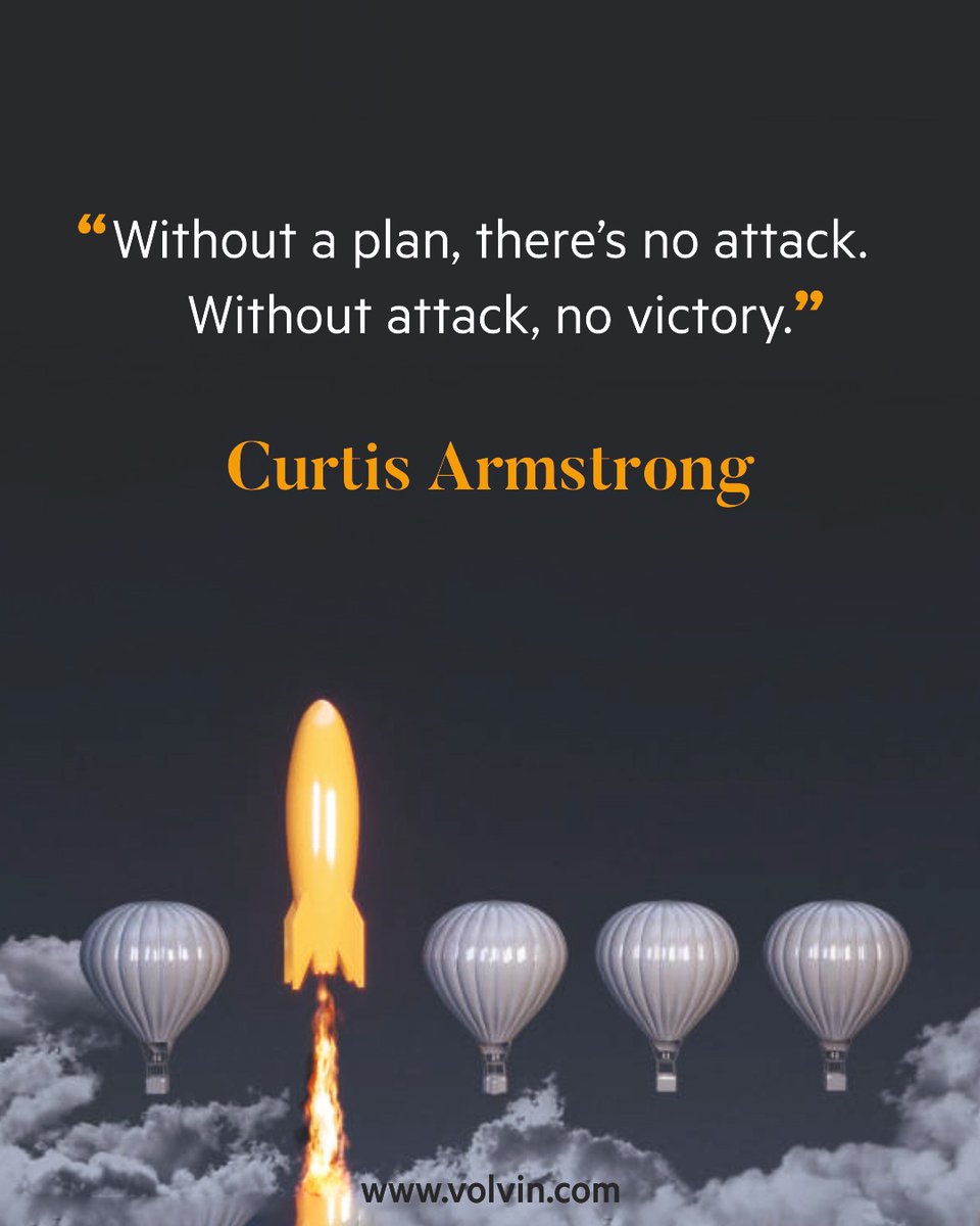 Volvinlimited's tweet photo. Without a plan, there's no attack. Without attack, no victory.

#volvinlimited #learnandgrow #quoteoftheday #curtisarmstrong #victory https://t.co/jaePQI0nRv