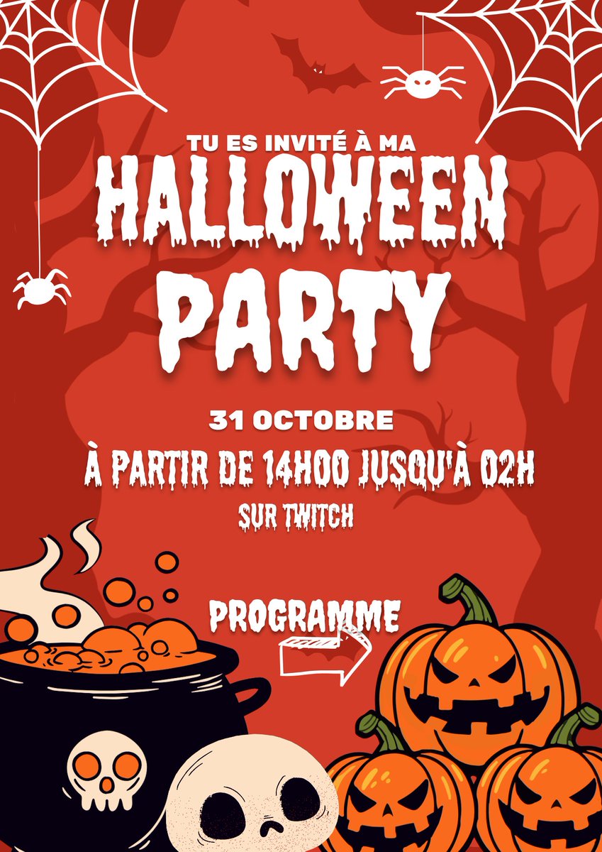 Kisshu23_'s tweet photo. 🚨 Un LIVE 12H00 est prévu Demain à partir de 14h00 sur Twitch ! 🚨
Vous pouvez retrouver votre invitation ainsi que le programme en dessous ! 🎃 (n'hésitez pas à partager)
Pour ceux qui souhaitent venir jouer : https://t.co/EqW89Egcrv https://t.co/O4BoOMzR1l