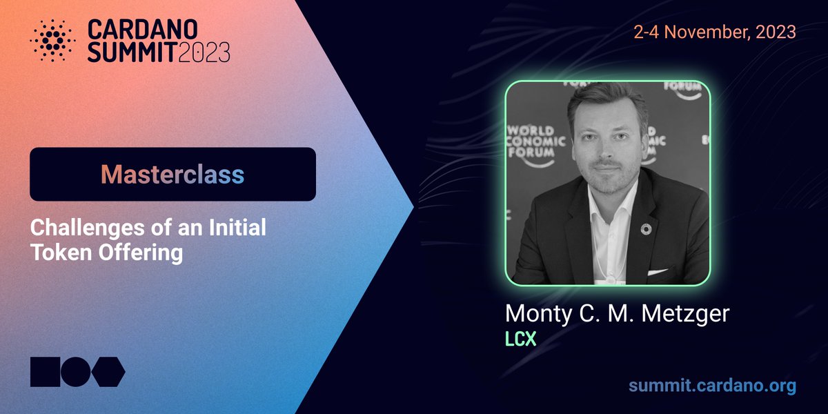 uhj_cf's tweet photo. 🌟 Dive into the complexities of Initial Token Offerings with @lcx at  #CardanoSummit2023 #Dubai, Nov 3, 2:00pm! Explore compliant token sales,  authority registration, legal prep, and KYC management. Master launching  compliant token offerings! 💡🚀 @Cardano #TokenMastery https://t.co/BebB1AhIHS