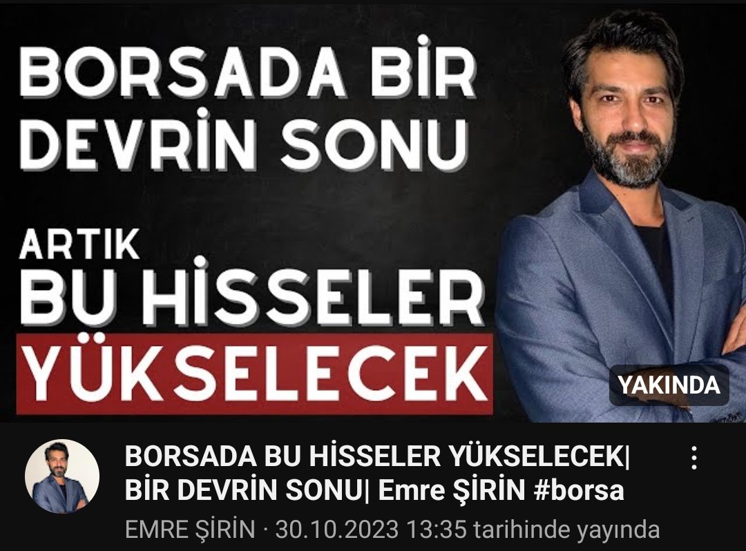 Borsada Yeni Dönem Çok Farklı Olacak!
Youtube 👇
youtu.be/cAD9k272J7c?si…

#borsa #bist100 #halkaarz #TARKM #thyao #sasa #bist #dolar