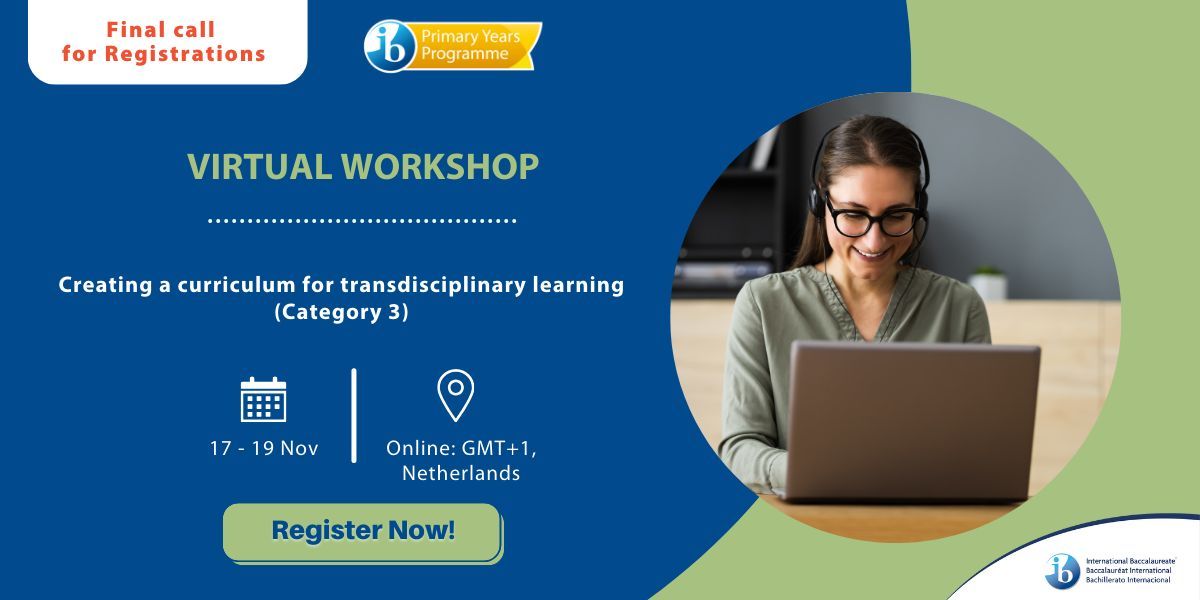 Sign up for our engaging virtual workshop on PYP curriculum creation for transdisciplinary learning! Register today >> bit.ly/3s4yTuW