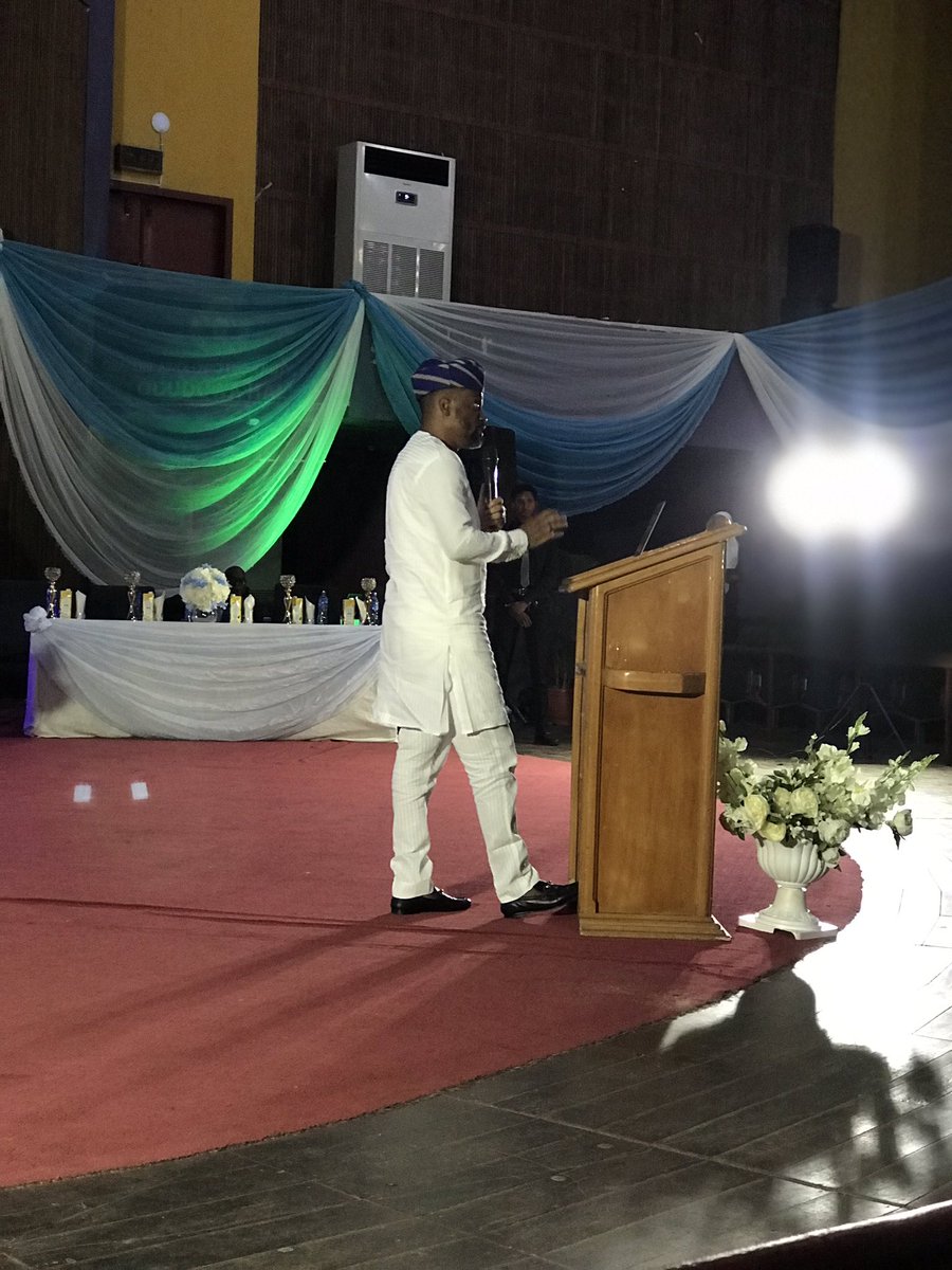 The commissioner for Health and Human Services, Ekiti State giving his keynote speech at the 36th IFUMSA Healthweek Inaugural Health conference