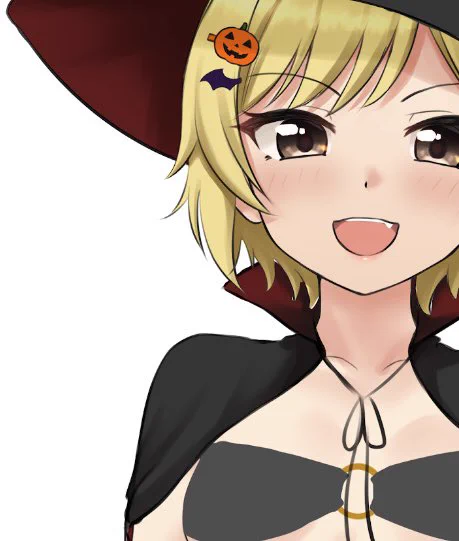 いつも通りスケベ絵描いてたんだけど、折角だしハロウィンっぽくするかと思い立ったのが昨日の夜間に合うのか 