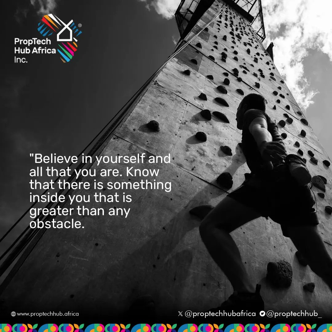 'Believe in yourself and all that you are. Know that there is something inside you that is greater than any obstacle. 

#proptechstartup #proptechnews #investment #startup #techstartup #investment  #blessedweek #mondaymotivation