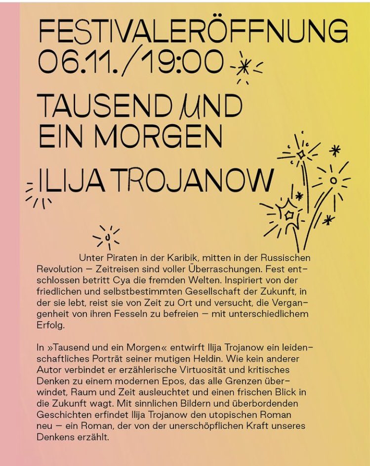 In genau einer Woche gehts los.
Das 19. Literaturdistrikt Festival startet in #Essen:

Programm und Tickets: literaturdistrikt.de