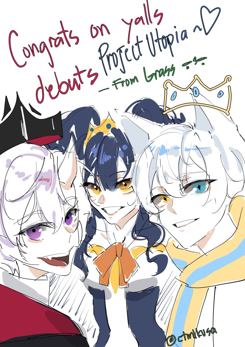 KomorebiEnt's tweet photo. thank you for the lovely congrats art from @ctmlkusa 
💙💛💜 https://t.co/TwCSUQsZNz