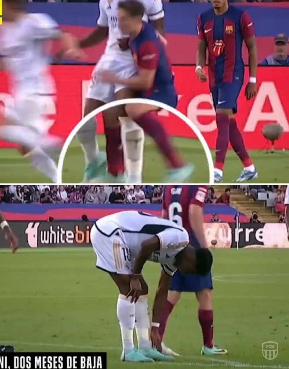 FRBarca_'s tweet photo. C’est Gavi qui a causé la blessure de 2 mois de Tchouameni https://t.co/1KPzclkh2J