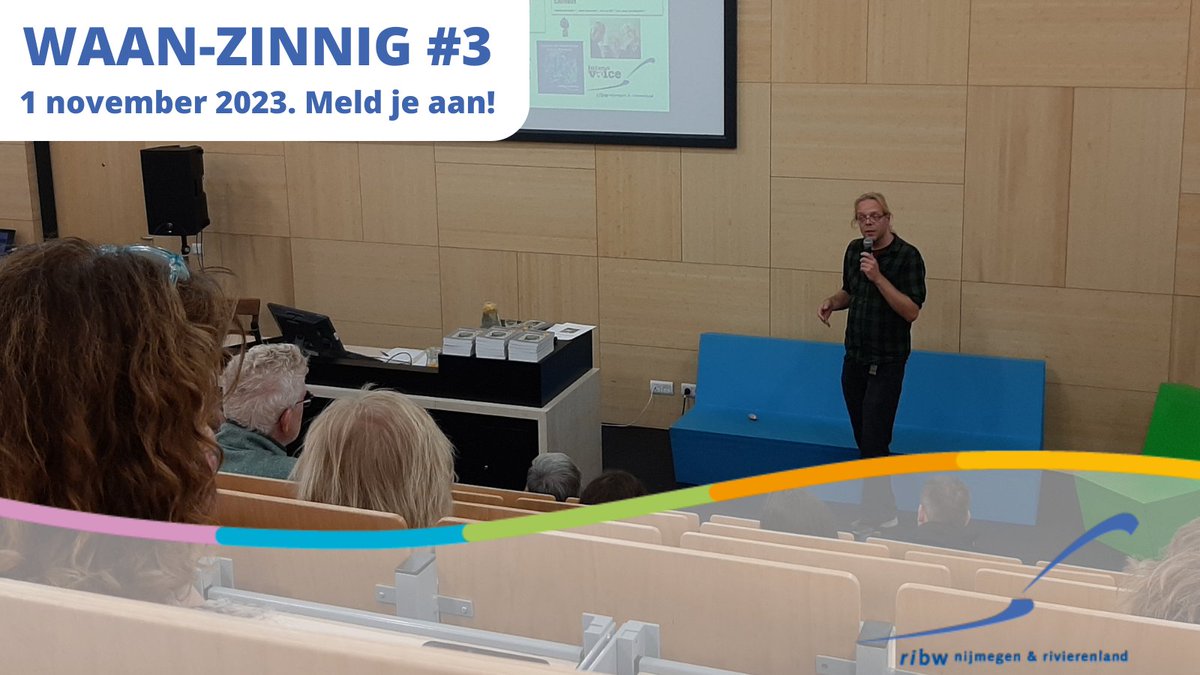 Mentale diversiteit in een veerkrachtige samenleving. 🧠

Dat is het thema van het symposium WAAN-ZINNIG #3, dat woensdag plaatsvindt aan de Kapittelweg 33 in Nijmegen. Interesse? Je kunt je nog inschrijven voor het online gedeelte. Meer info op: 👉bit.ly/46ye6ys

#ribw