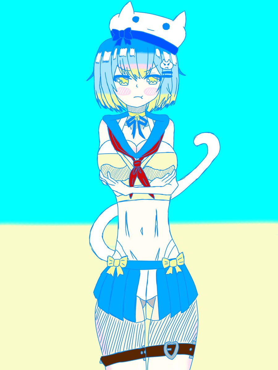 Ghimarisu's tweet photo. 寝不足でFA描く気力が出ない https://t.co/RQQTFGDaZU