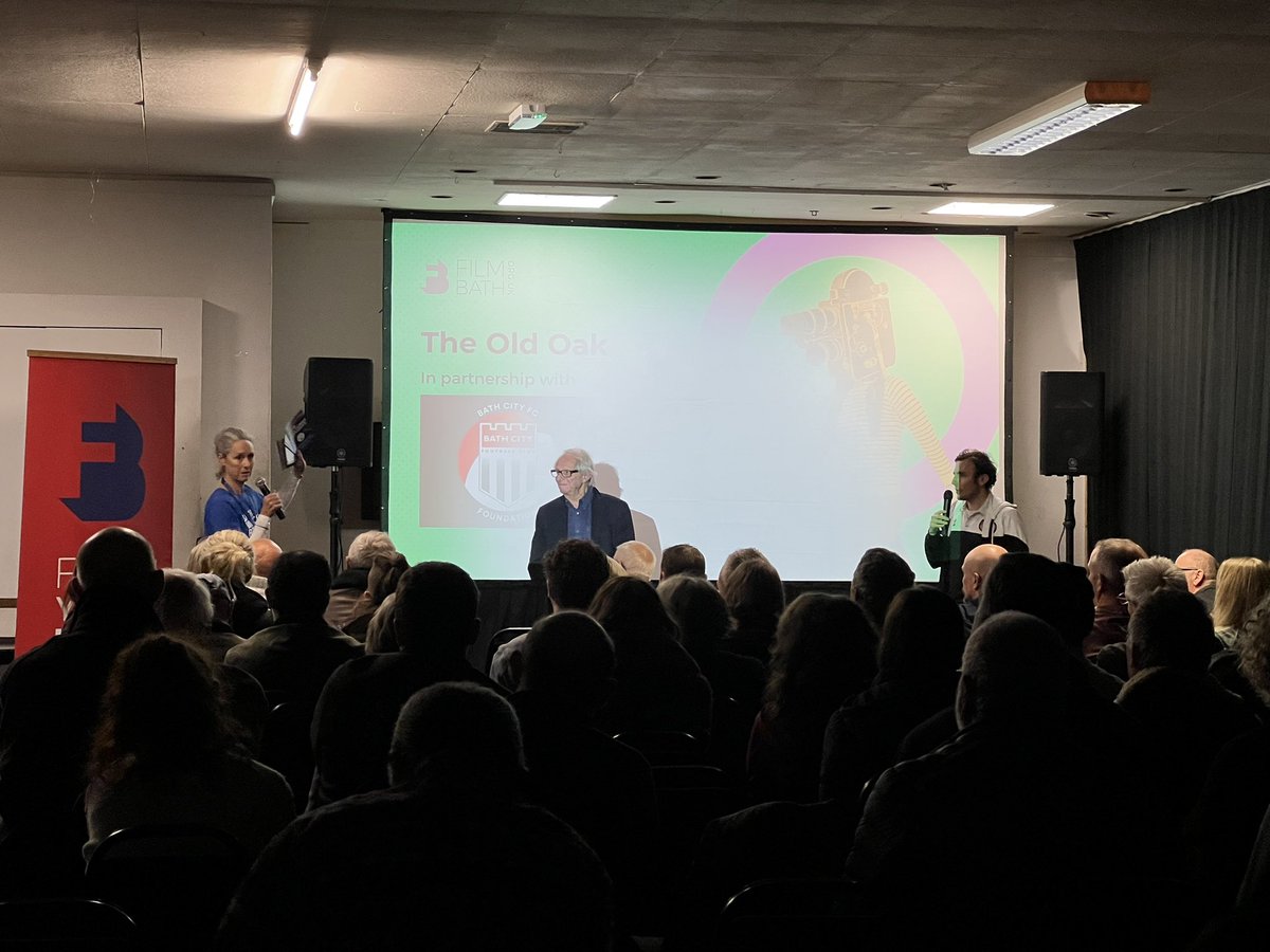 Big thanks to <a href="/FilmBathUK/">FilmBath</a> <a href="/BCFCFoundation/">Bath City FC Foundation</a> <a href="/BathCity_FC/">Bath City FC</a> Ken Loach and everybody on the team for inviting us to the double screening of 'The Old Oak'. We loved meeting and talking to all the people interested in our activities. 
#refugees #RefugeesWelcome #KenLoach