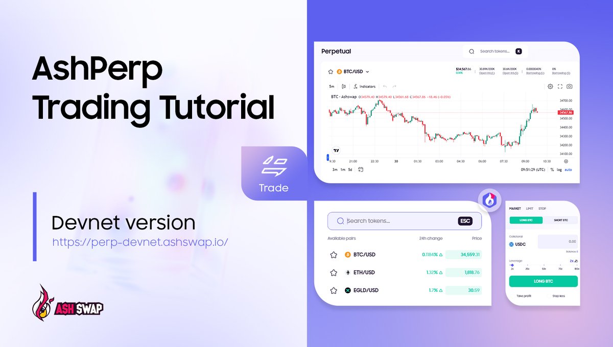 Ready to discover how decentralized leveraged perpetual futures trading feels?

We've prepared a step-by-step tutorial to guide you through your first trades on #AshPerp

Let’s get started! #MultiversX #AshSwap

📌 medium.com/@ashswap/ashpe…