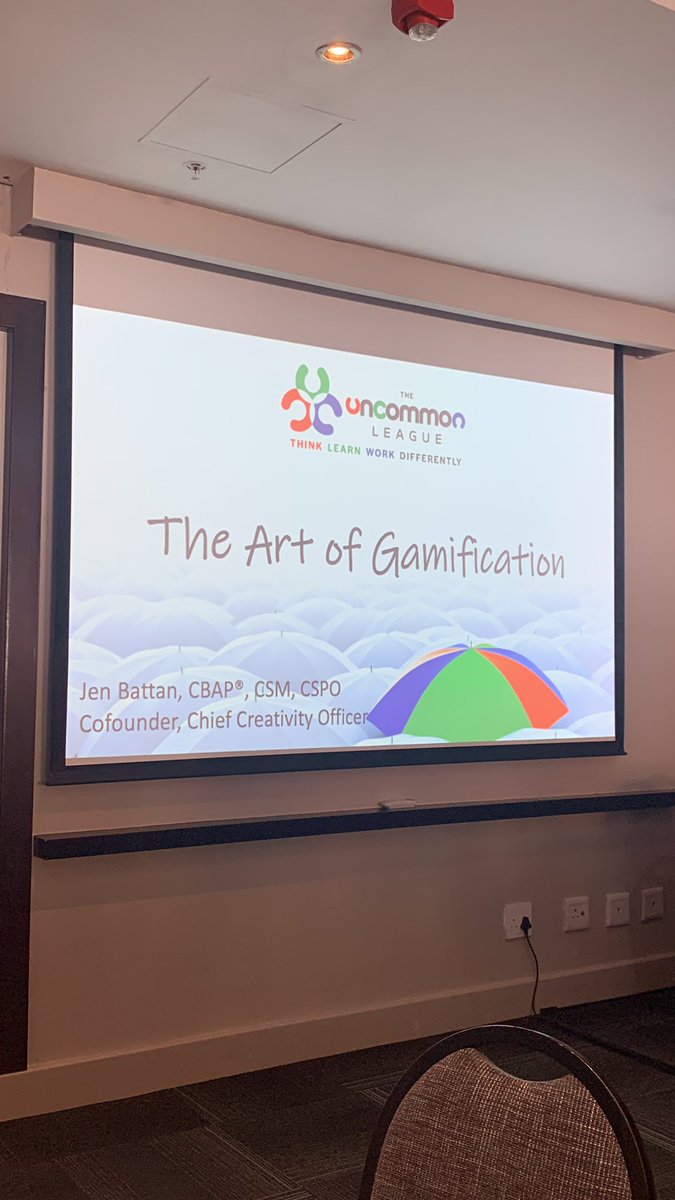 The Art of Gamification! What a cool workshop with <a href="/OutoftheBoxBA/">Jennifer B</a> #BASummitSA