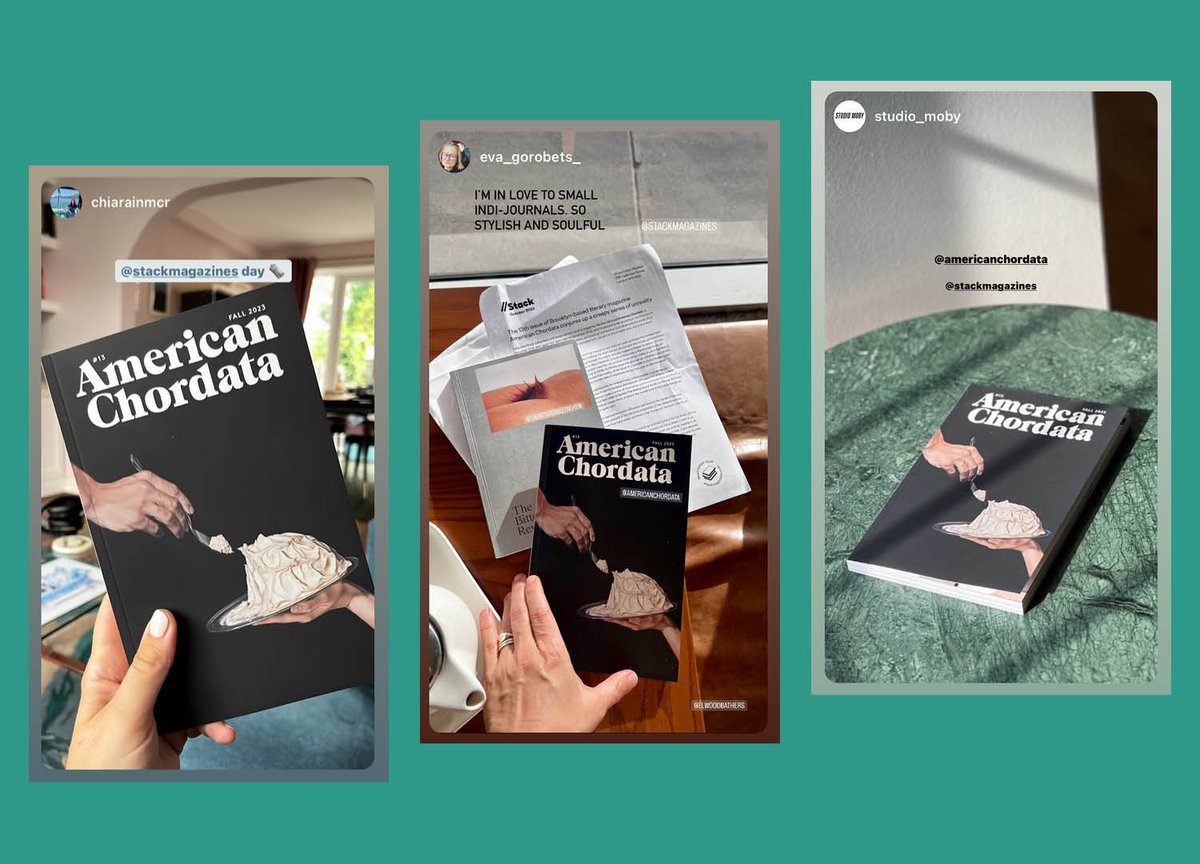 Stack Magazines (@stackmagazines) on Twitter photo Job done <a href="/AmeriChord/">American Chordata</a>: "Our goal is to offer a magazine that is as exciting and thought-provoking to look at as it is to read – that appeals... to those who might not typically pick up a literary journal in a store." stackmagazines.com/magazine/ameri… Job done <a href="/AmeriChord/">American Chordata</a>: "Our goal is to offer a magazine that is as exciting and thought-provoking to look at as it is to read – that appeals... to those who might not typically pick up a literary journal in a store." stackmagazines.com/magazine/ameri…