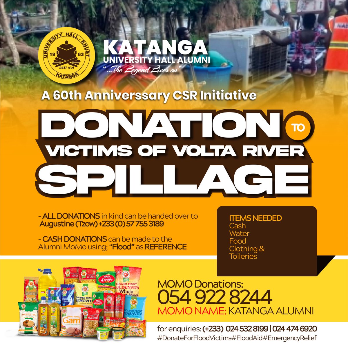 malehallsgh's tweet photo. Let's donate to support victims if the volta River spillage.
#Fellows #Vandals https://t.co/jbz7nUOjOK